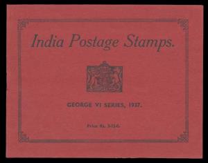 1937, King George VI, India Postage stamps series, Souvenir album including stamps from 3p