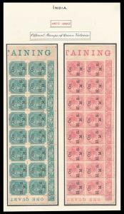 Queen Victoria, 1874-1900, collection of official stamps mounted on 14 album pages, MLH, i
