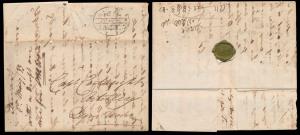 1833, Pre stamp cover, entire with MERUT Pt. Paid strike in black, no full stop after Meru