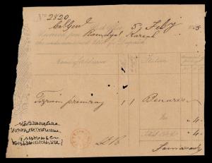 1853, Registration Slip with CALCUTTA Postage Paid strike in red on face, a previously not