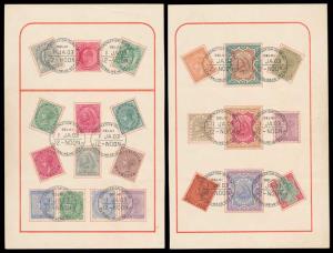 Queen Victoria and King Edward VII, adhesives tied by “CORONATION-DURBAR / DELHI / 1 JA.03