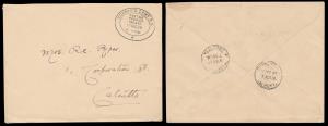 1930, Cover bearing “VICEROY’S CAMP P.O/ POSTAGE/PREPAID/IN CASH/17 DEC.30/5 .M.” Pmk. to 