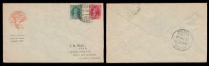 1937, King George VI, 9ps and 1a. tied by Calcutta sorting CDS., First Official Day of Iss