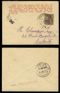 1927, Moth FFC carried by D.H. ”G-E.B.M.O.” Fine, Scarce.