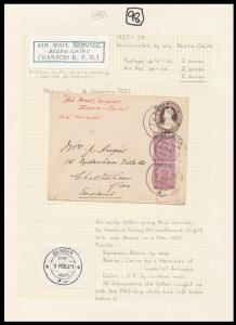 Lot of 7 Air Mail Covers, one of Basra to Cairo, one of India to GB and five of India to U