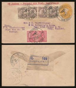 1920, Registered Queen Victoria 2a. 6p. PSE with additional franking of King George VI to 