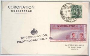 1937, Coronation Rocketgram, on 12th May 1937, the coronation of King George Vi and Queen 