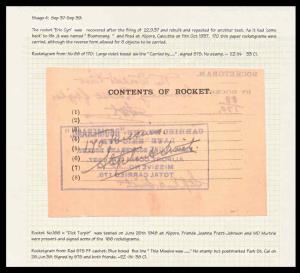 1938, Rocketgram, Rocket No. 166 “Dick Turpin” was tested on 26 June 1948 at Alipore. Frie