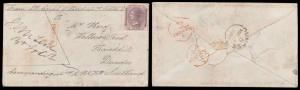 1865, Soldiers concessionary rate letter, from Rawalpindi (Pakistan) by a Lance Corporal o
