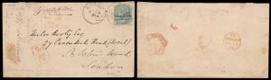 1869, Soldiers concessionary rate letter, from the Khyber Pass Campaign, by Ensign Gasclie