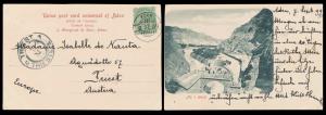 1899, India Used Aden, PPC bearing Queen Victoria, 2a.6p adhesive cancelled by “ADEN/8 SE 