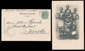 1904, India Used Aden, PPC to Trieste franked by King Edward VII, 1a. tied by “ADEN/3 MY 0