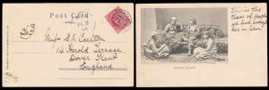 1904, India Used Aden, PPC to England franked by King Edward VII, 1a. tied by “ADEN.CAMP/3