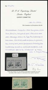 1915, Tanganyika to Mafia Island, 1915 1/2a. light green (SG M34) optd. I.E.F. Type M4, pa