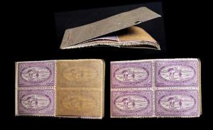 Bombay Presidency War and Relief Fund Stamp Booklet containing 32, ½ a. stamps, 4 Stamps m
