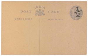 1922, Lot of 3 PS PC, King George V ½ a. on ¼ a. grey on buff (PV# PC26) different setting