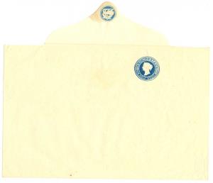 Queen Victoria, ½ Anna Die, 2 letter-sheet without watermark (PV#LS1 var) in mint post-off