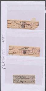 1891, Forest Department Stamps, set of 3 used stamps, 4 a., 6 a. and 5 Rs., middle portion