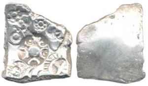 Punch-marked, Shakya Janapada (c. 600-500 BC), Silver 5 Shana, 6.48g, scyphate, single sym