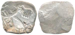 Punch-marked, Kalinga Janapada (500- 260 BC), Silver Karshapana, 3.4g, four major punches 