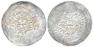 Muhammad bin Sam (AH 589-602, 1193-1206 AD), Silver Dirham, 4.53g, Gazna Mint, legend in c
