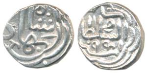 Qutub al-Din Bahadur Shah (AH 932-943, 1526-1537 AD), Silver 1/6 Tanka, 1.14g, AH 941, orn