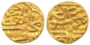 Ghiyath al-Din Ahmed Shah III (AH 961-968, 1553-1560 AD), Gold ½ Tanka, 5.94g, no mint nam