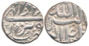 Akbar, Silver Rupee, 11.44g, Berar Mint, Ilahi type, Month Khurdad/Amardad, Ram written in