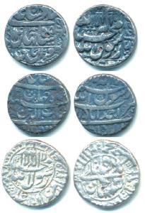 Shah Jahan (AH 1037-1068, 1628-1658 AD), Silver Rupee (3), Ahmedabad Mint; other two mint 