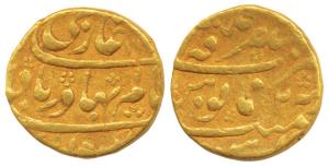 Shah Alam Bahadur (AH 1119-1124, 1707-1712 AD), Gold Mohur, 10.85g, Mustaqir al-Khilafah A