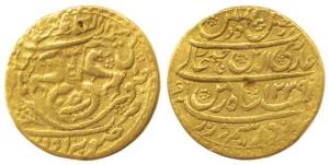 Ghazi ud-din Haider, Gold Asharfi, 10.73g, Dar as- Sultanat Lakhnau Suba Awadh Mint, AH 12