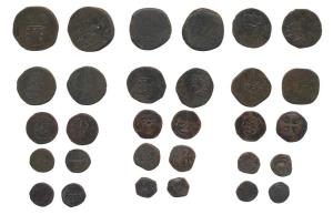 Goa, Copper (15), assorted lot of various copper denominations, including an error coin of