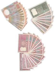 Rupees 2, set of 36 notes, with different dates and signatures of all varieties (J&R 2.1.1