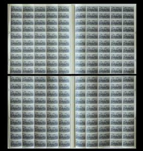 1953, Railway Centenary, 2a, Phila#307, Complete Sheet of 200 Stamps in two panes of 100 w