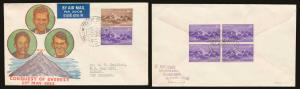 1953, Conquest of Everest, Private Air Mail FDC to New Zeeland with Peak of Everest and He
