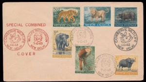 1963, Special Combined Wildlife, Private FDC, 1963 Wild Life Preservation Set of 5 Stamps 