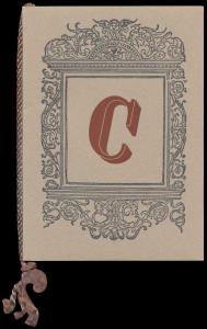 1948, Mahatma Gandhi, 4 Value Courvoisier Folder, Front cover shows “C” printed in designe
