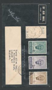 1948, Air Mail, Mahatma Gandhi Mourning Cover, to England, 3 value, Bombay G.P.O. cancel. 