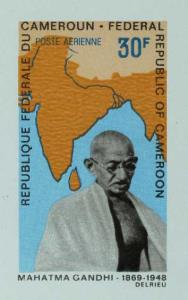 1968, Cameroun, Mahatma Gandhi, 30F, Delux Sheet, Jain#CM X5. Fine, Scarce.
