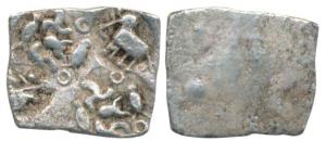 Punch-marked Coins, Ashmaka Janapada, Godavari valley, Silver ½ Karshapana, 1.24 g, elepha