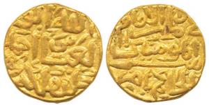 Muhammad III bin Tughluq, Gold Tanka, 10.72g, in the name of Khalifa al-Hakim II, mintless