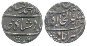 Muhammad Shah (AH 1131-1161, 1719-1748 AD), Silver Rupee, 11.3g, Akbarabad Mint, AH 115x/2