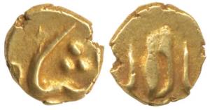 Muhammad Shah, Gold Fanam, 0.37g, Balapur Mint. Extremely Fine, Scarce.
