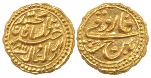 Tipu Sultan, Gold Pagoda, 3.44 g, Patan Mint, the denomination Faruqi and Mint name with R