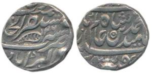 Maratha issue, Mahadji Rao (AH 1175-1209; 1761-1794 AD), Silver Rupee, 10.95g, Akbarabad (