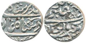 Jodhpur Dar al-Mansur Mint, Silver Rupee, in the name of Muhammad Akbar II, sword as mint 