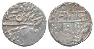 Takhat Singh (AH 1259-1290; 1843-1873 AD), Silver Rupee, 11.34g, Pali Mint with pseudo min