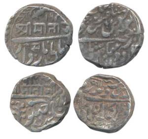 Takhat Singh, Silver Rupee, Pali Mint, in the name of Queen Victoria, Swastik as mint mark