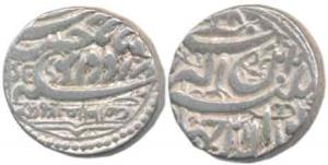 Bharmalji I (1586-1632 AD), Silver Kori, 4.64 g, with the name of the Emperor Jahangir, AH