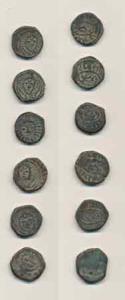 Udaya Singh (VS 1921-1947, 1864-1890 AD), Copper Paisa (6), obv. rayed oval face of sun go